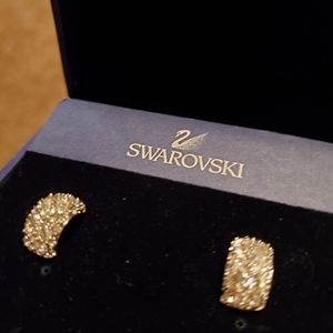 Swarovski huggie earrings